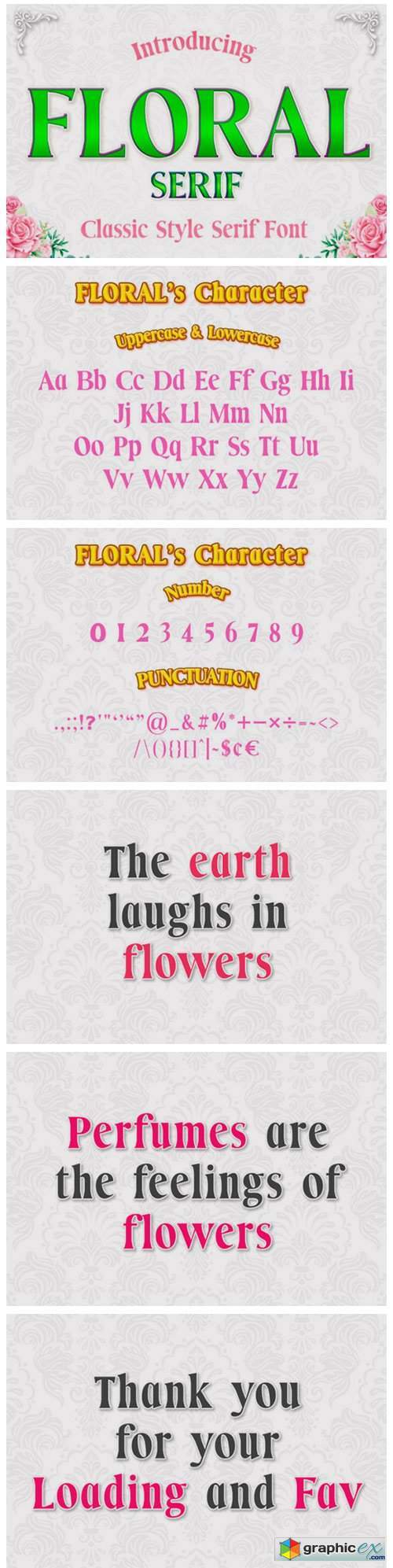 Floral Serif Font