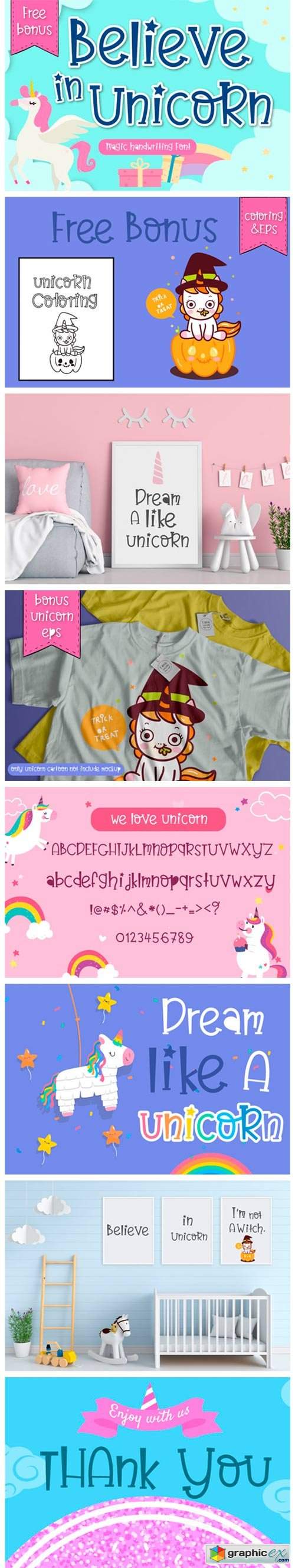  Believe in Unicorn Font 