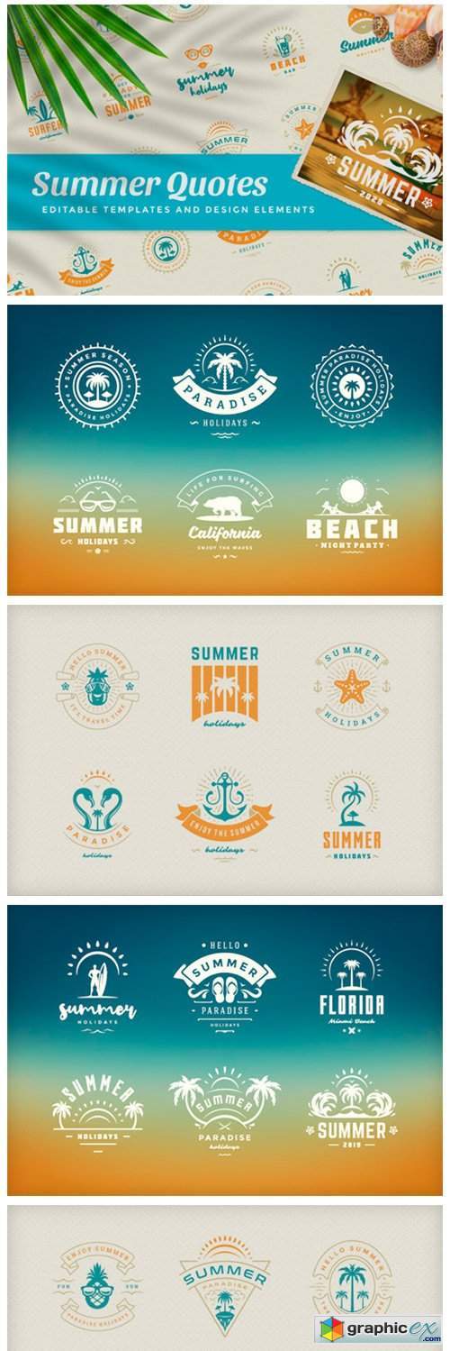 Summer Holidays Emblems & Badges
