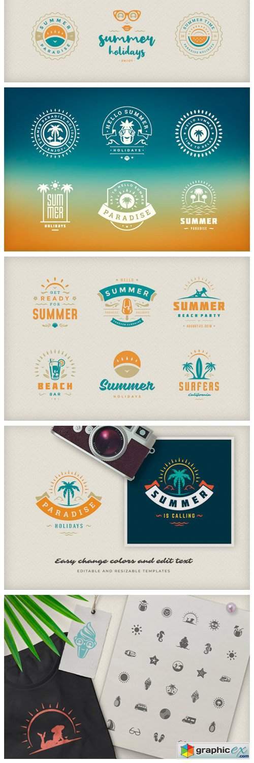 Summer Holidays Emblems & Badges