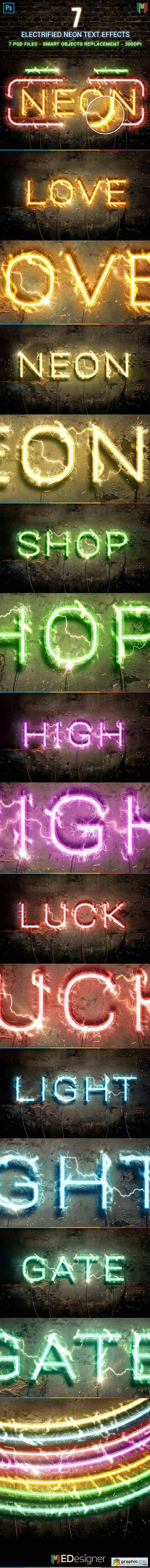 Electrified Neon Text Effects