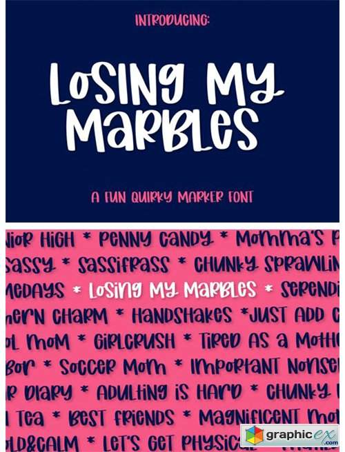  Losing My Marbles Font 