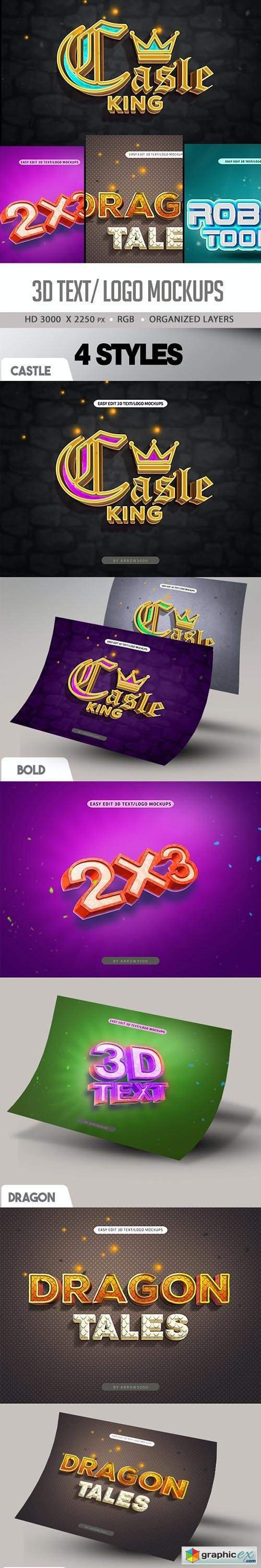 Download 3D Text Mockup Cartoon » Free Download Vector Stock Image ...