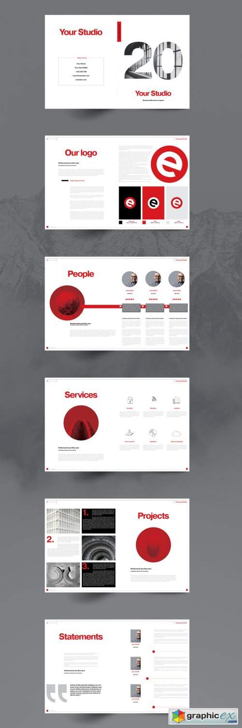Red Business Brochure Layout 