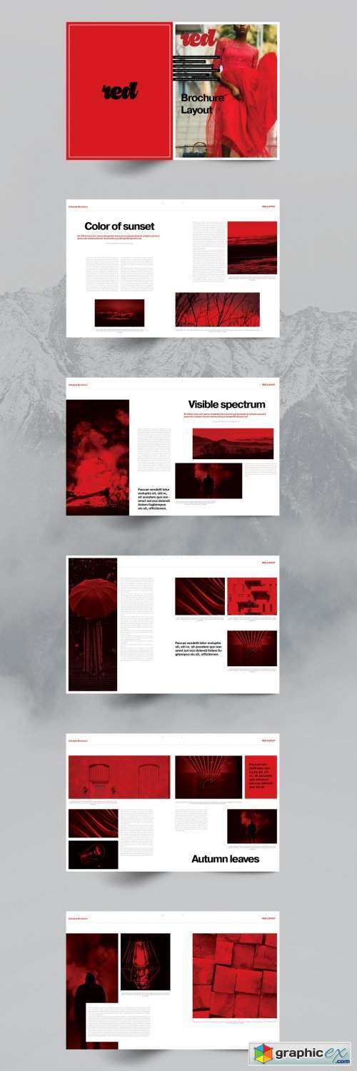 Red Brochure Layout