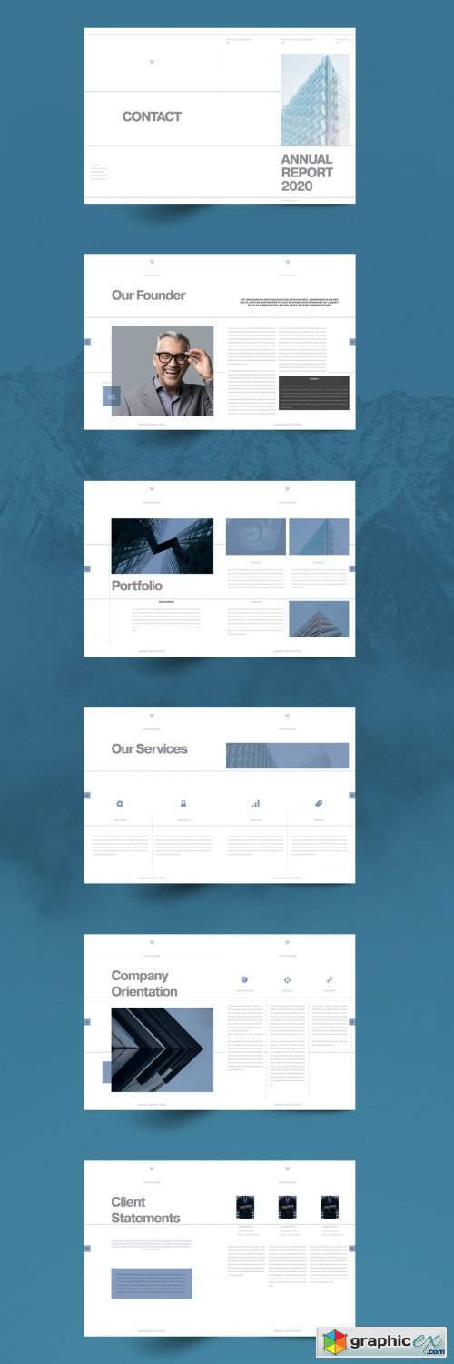 Blue Annual Report Layout