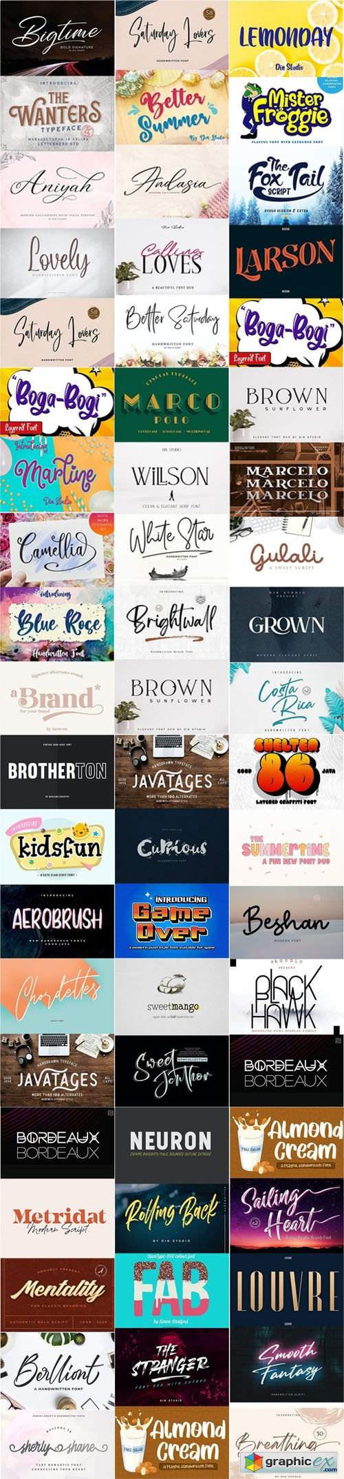  54 New Fonts Collection 
