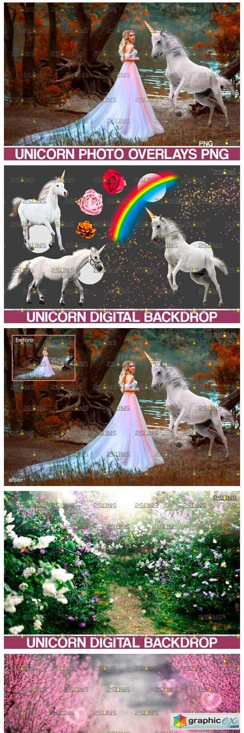  Unicorn Overlay Backdrop Horse Overlays 