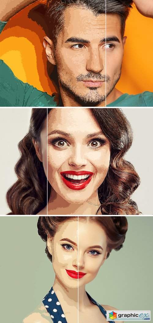  Vector Art Photo Effect Mockup 