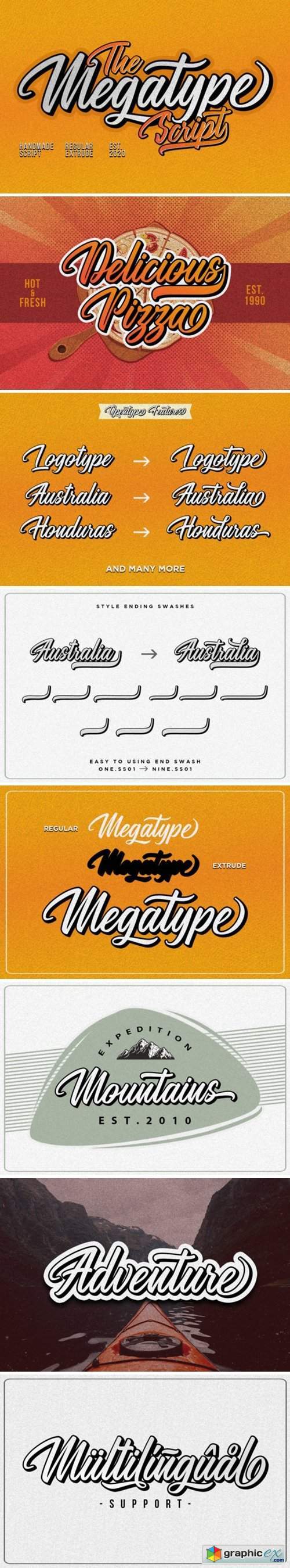 The Megatype Script Font