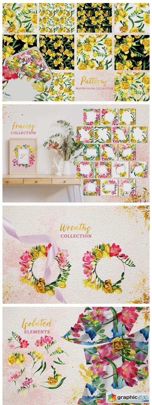  Floral Design Collection Watercolor Png 