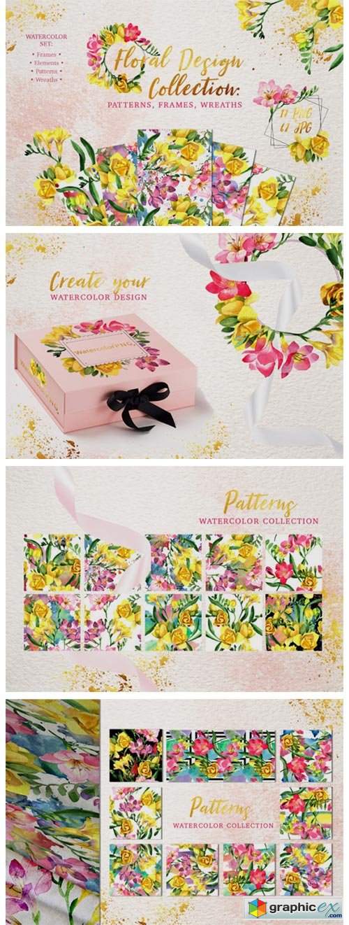  Floral Design Collection Watercolor Png 