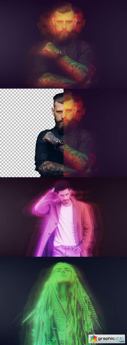 Photo Duotone Ghosting Effect Mockup » Free Download ...