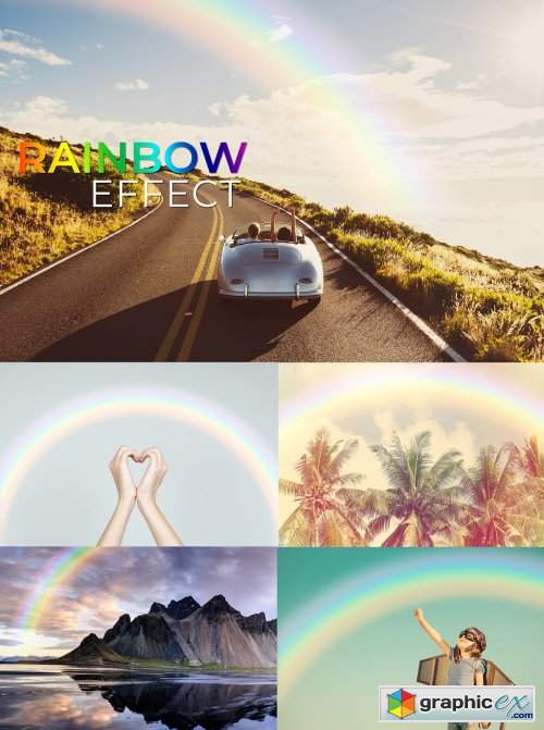  Rainbow Effect Mockup 