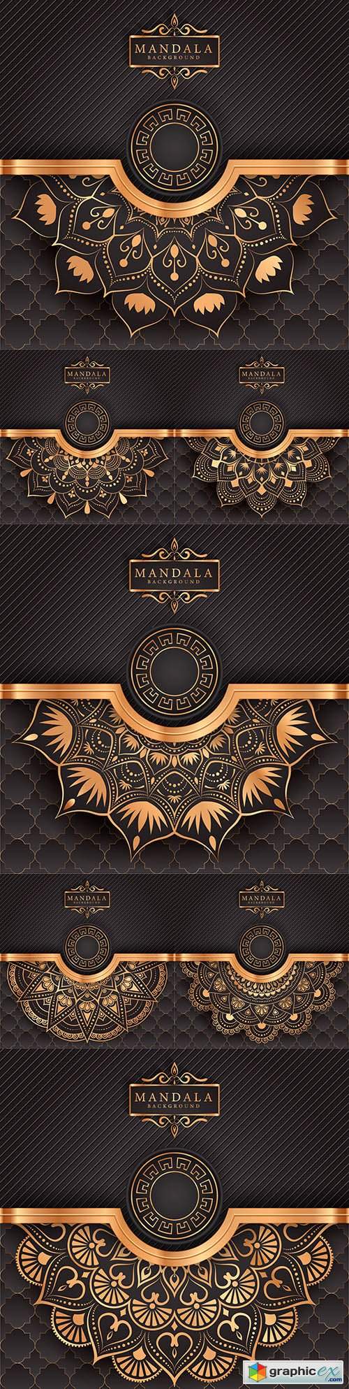  Luxury mandala decorative ethnic background element 