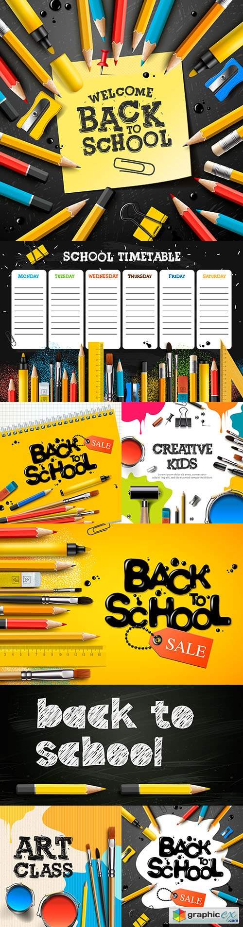  Back to school and accessories collection illustration 46 