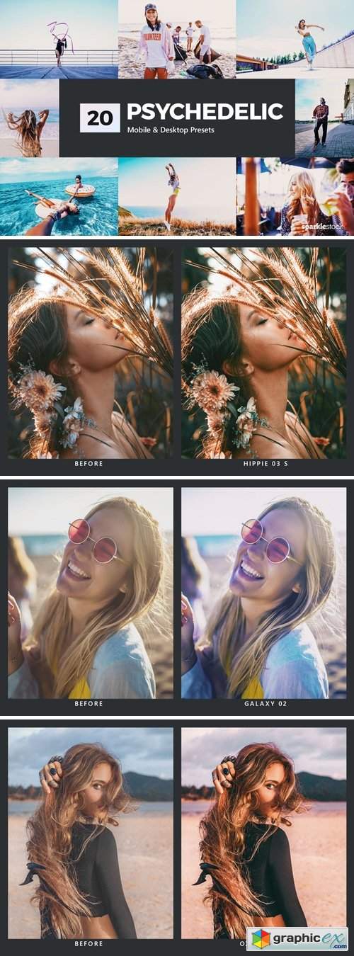 20 Psychedelic Lightroom Presets and LUTs 