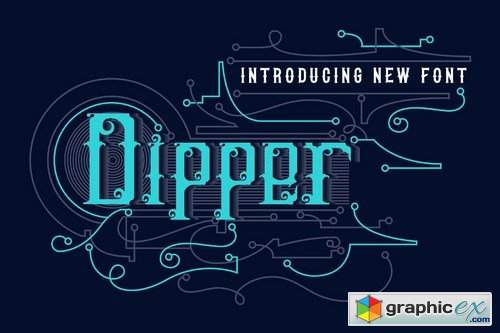  DIPPER - Blackletter font 