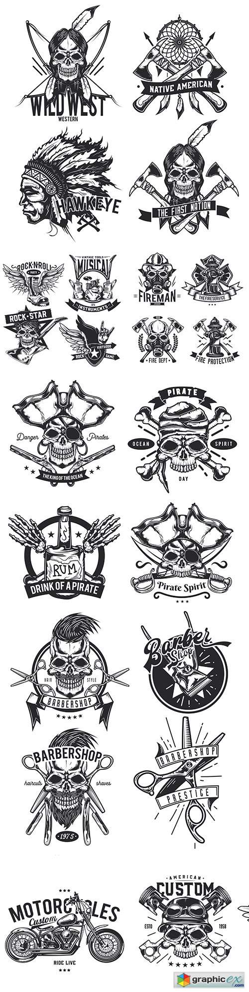  Grunge emblem and label typography vintage design 