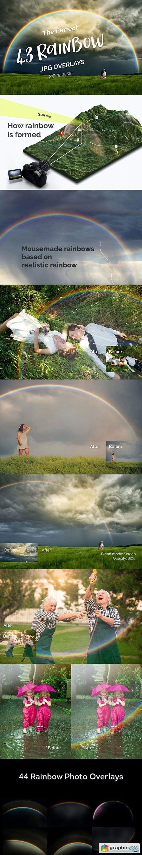 43 Rainbow Photo Overlays 2.0 