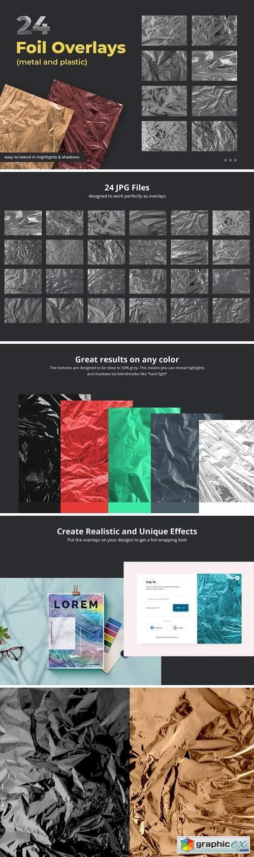24 Foil Overlay Textures