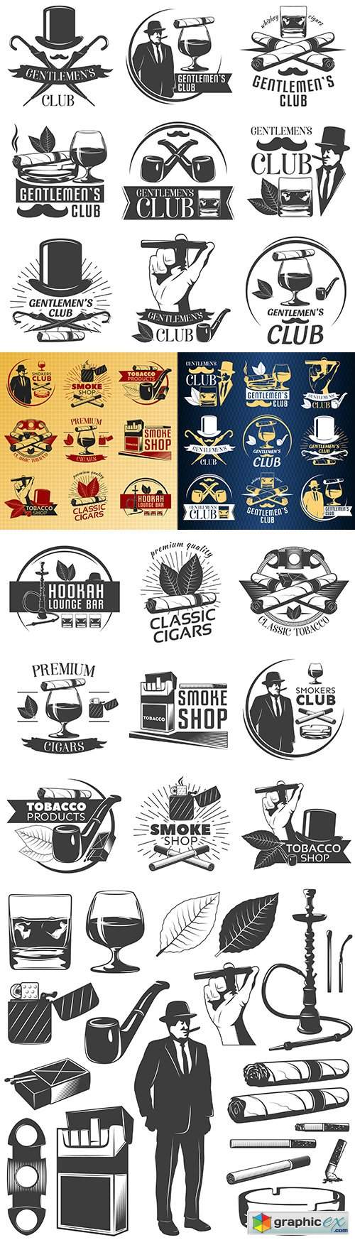  Vintage antique emblems and logos with text design 9 