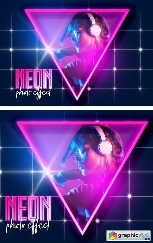 Colorful Neon Photo Effect