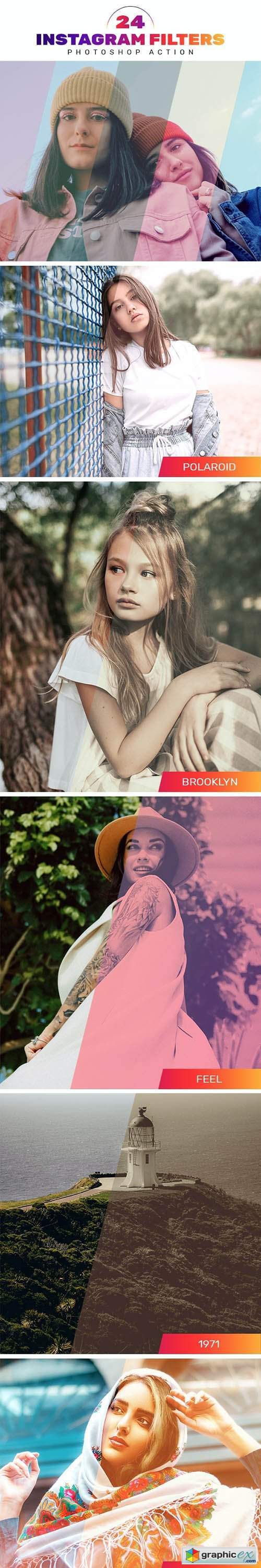 24 Instagram Filters Photoshop Actions