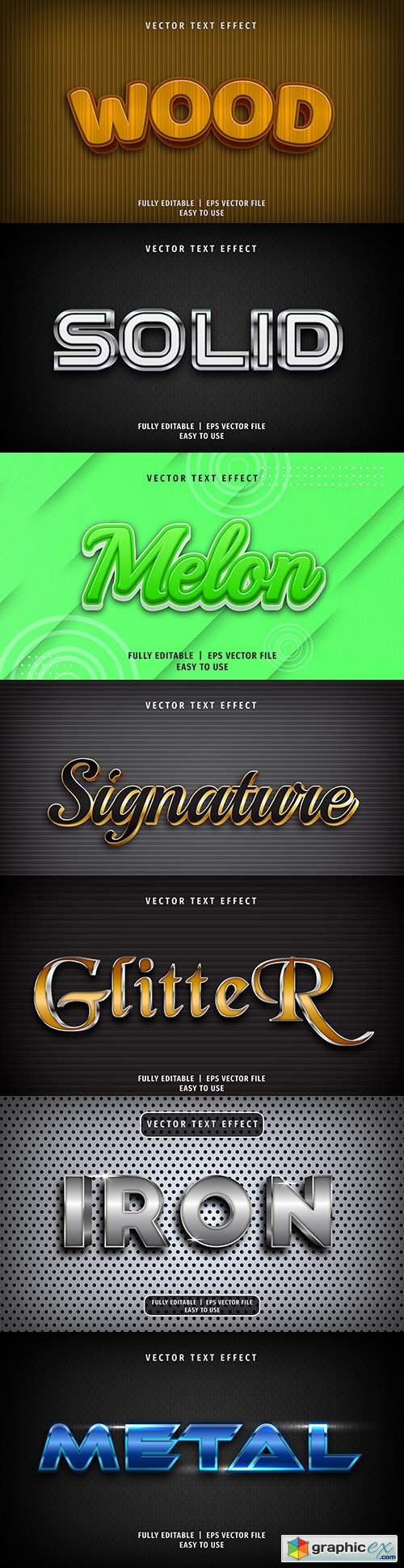  Editable font effect text collection illustration design 183 