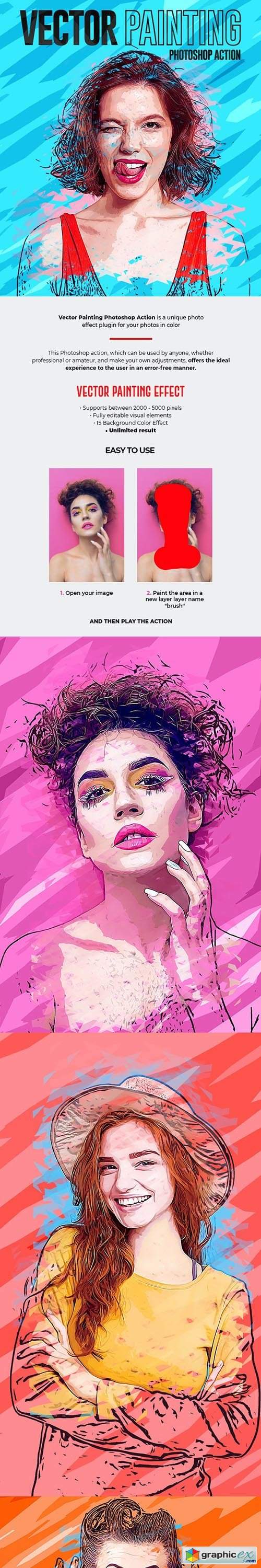 Vector Painting Effect Photoshop Action 