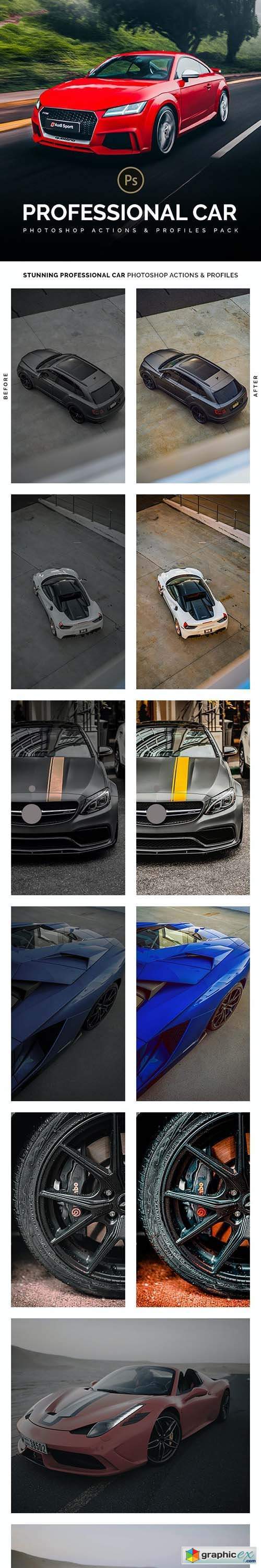 60 Professsional Car Photoshop Actions & Profiles
