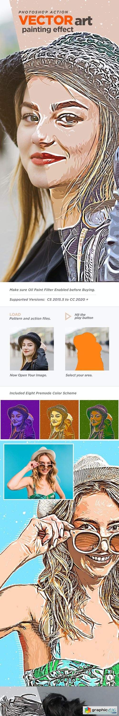 Vector Art Painting Effect Photoshop Action