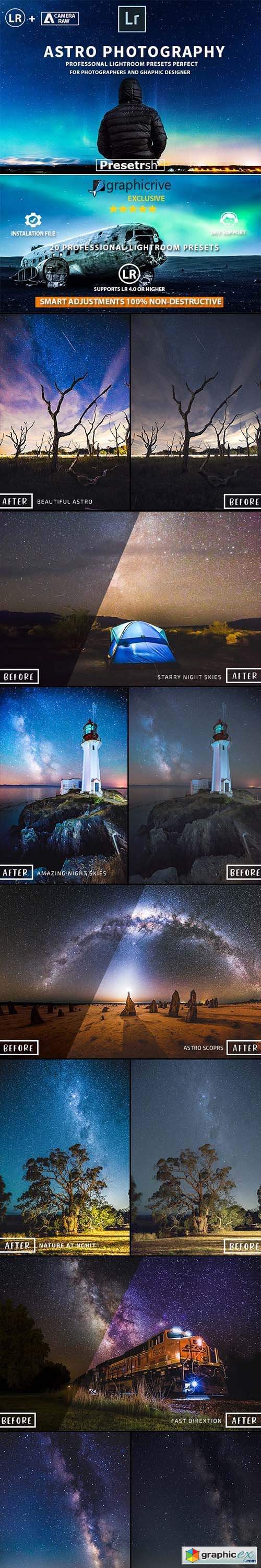 20 Pro Astrophotography Lightroom Presets