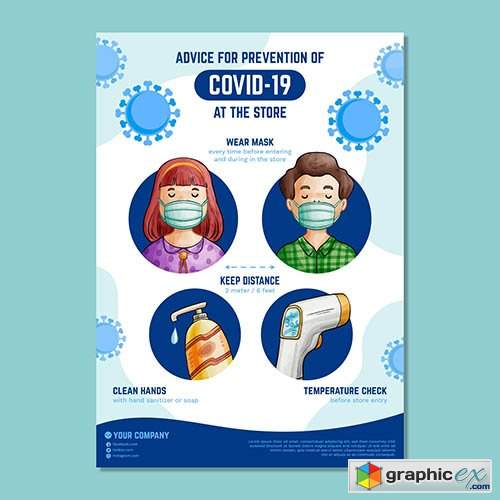  Coronavirus prevention poster for stores 