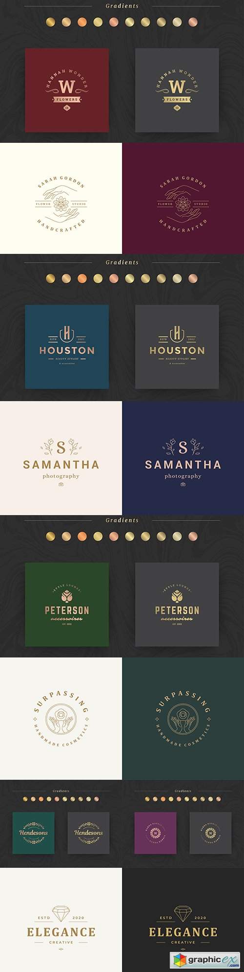  Elegant premium luxury logo template design 