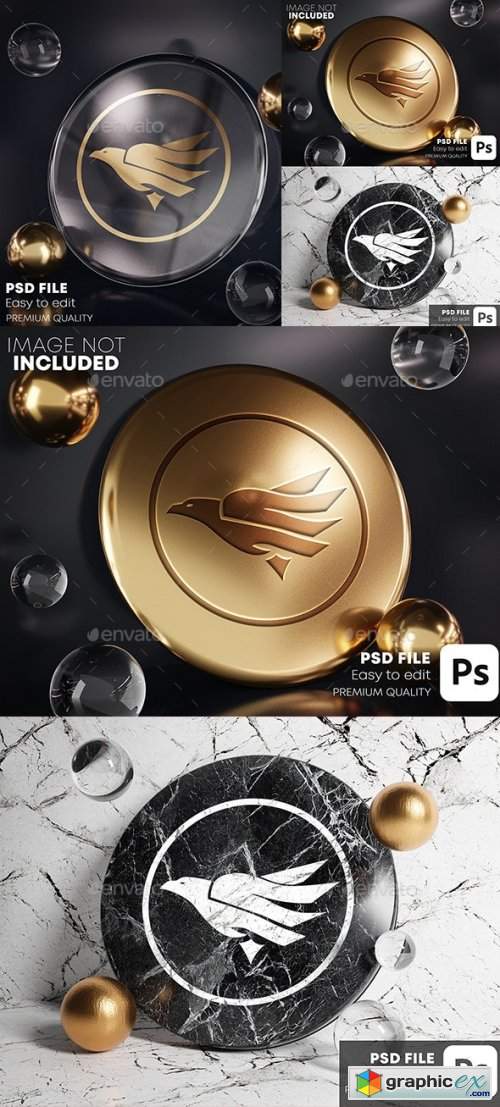 Download Medal Logo Mockup Pack » Free Download Vector Stock Image Photoshop Icon