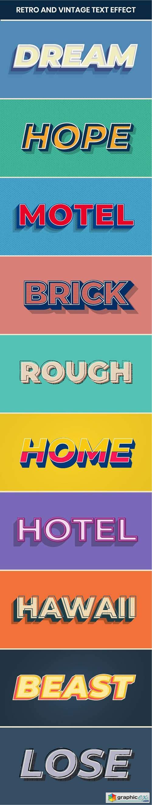 Retro Text Effect Vol2 for Illustrator