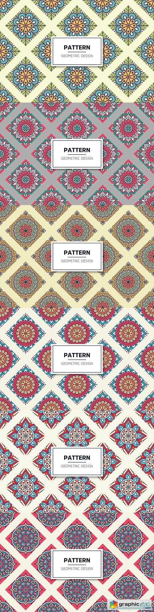 Mandala luxury decorative seamless pattern pastel tones