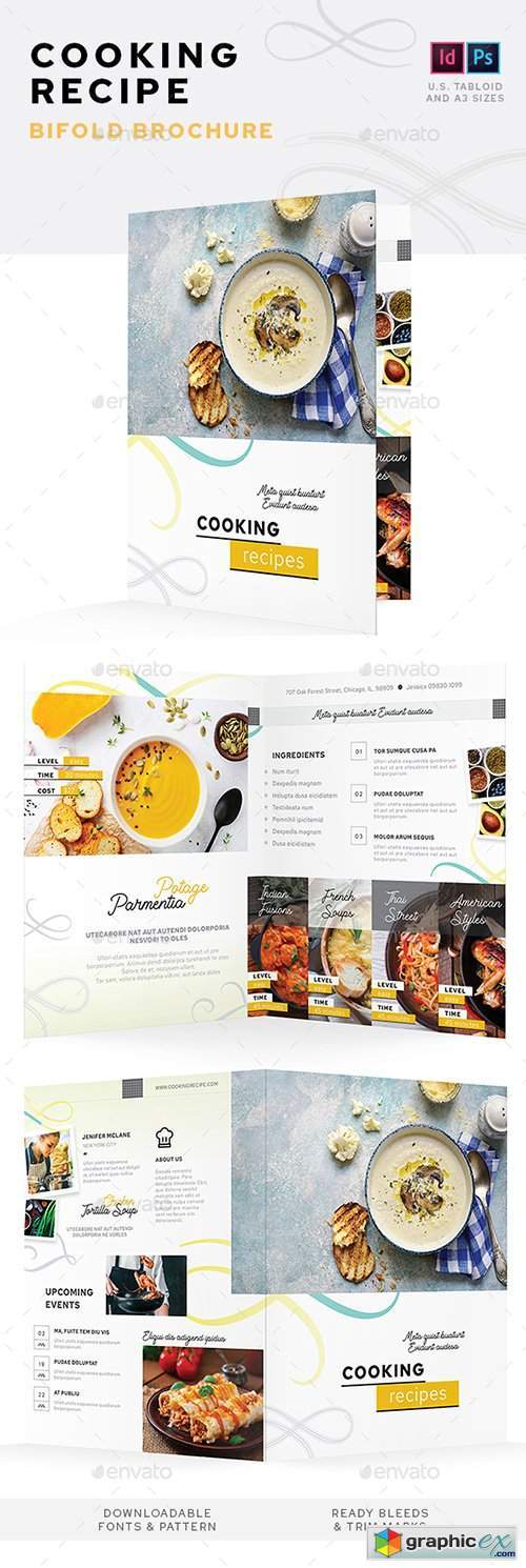 Cooking Recipe Bifold Brochure