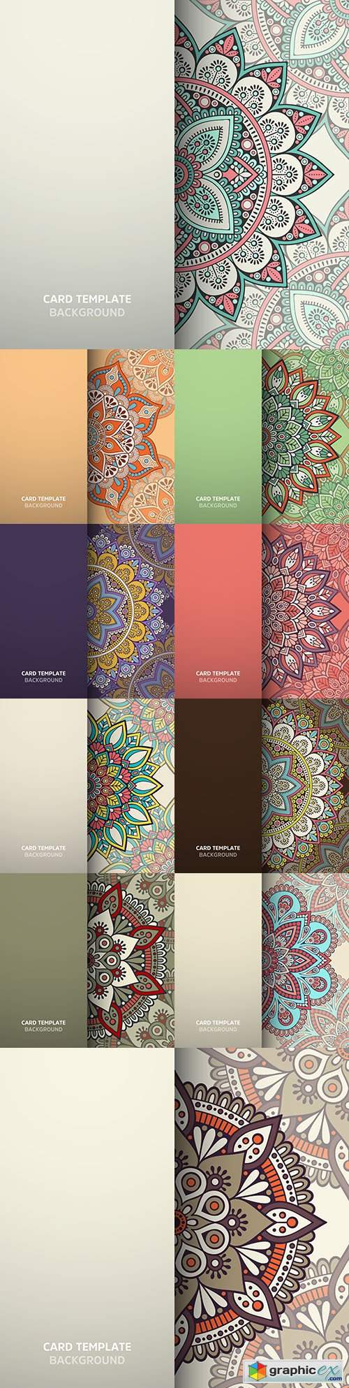 Mandala card pattern color design seamless background 
