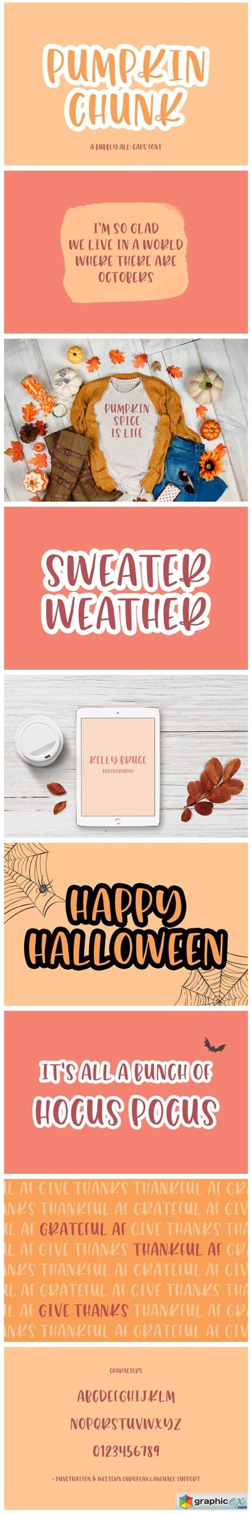  Pumpkin Chunk Font 