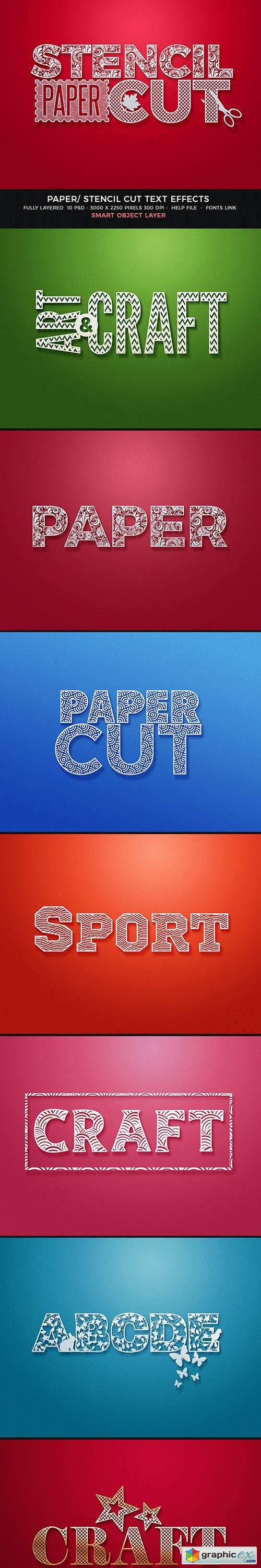 Paper Cut/Stencil Cut Text Effect 