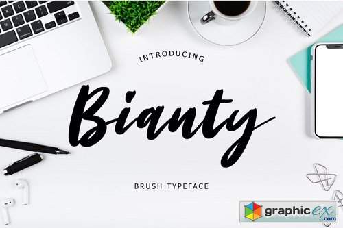  Bianty Brush Typeface 