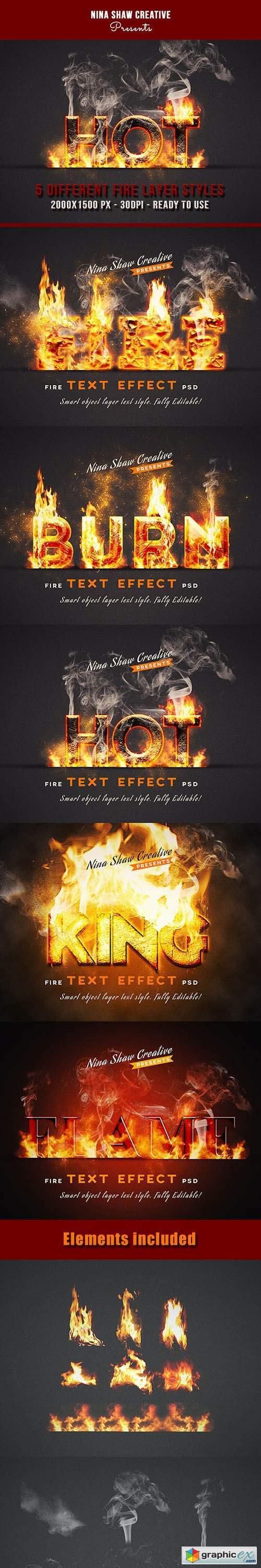 Download Fire Text Effects » Free Download Vector Stock Image Photoshop Icon