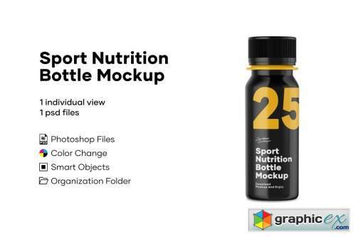 Sport Nutrition Bottle Mockup