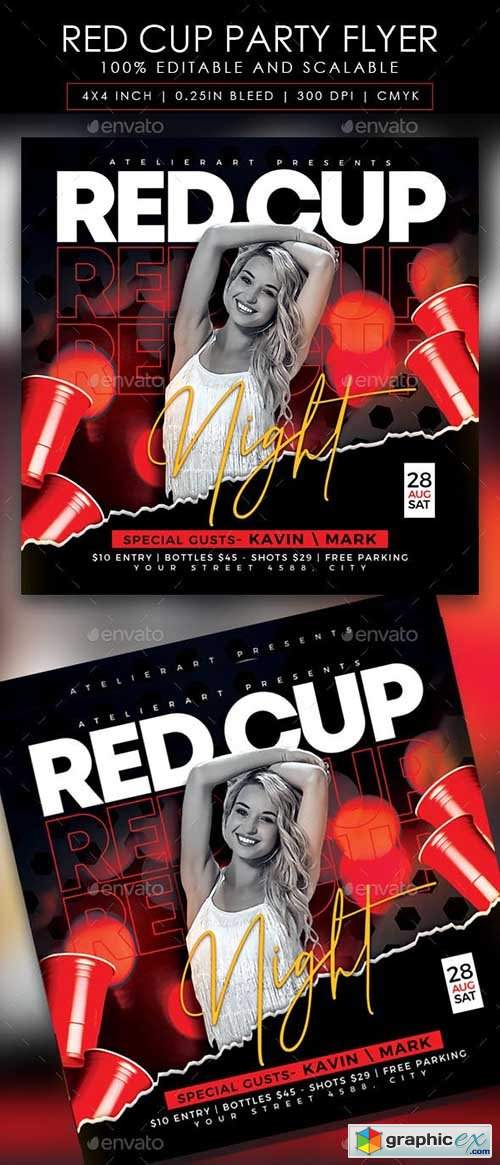 Red Cup Party Flyer 