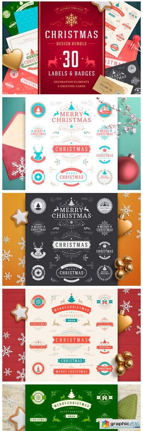  Christmas 30 Labels and Badges 5636794