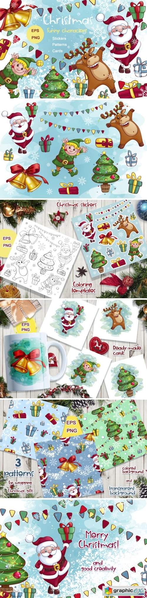  Christmas! Characters, Stickers, Cards 