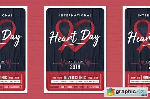  World Heart Day Flyer Template 