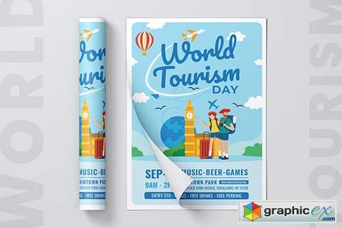  World Tourism Day Flyer Template 